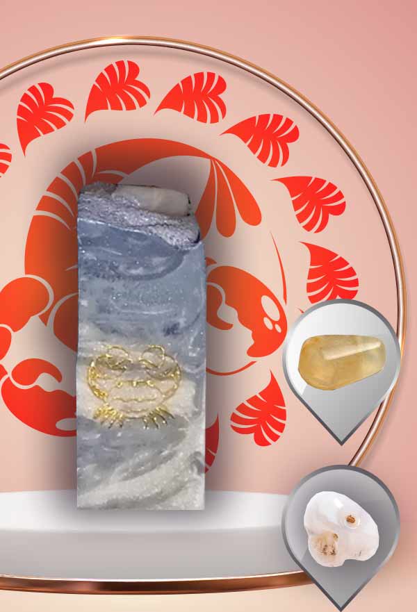 CANCER Zodiac Soap with crystal
