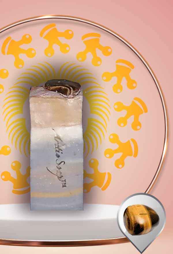 Golden LEO Zodiac crystal Soap